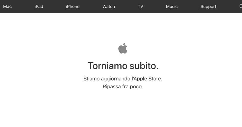 Apple Store online chiuso nella giornata odierna 1