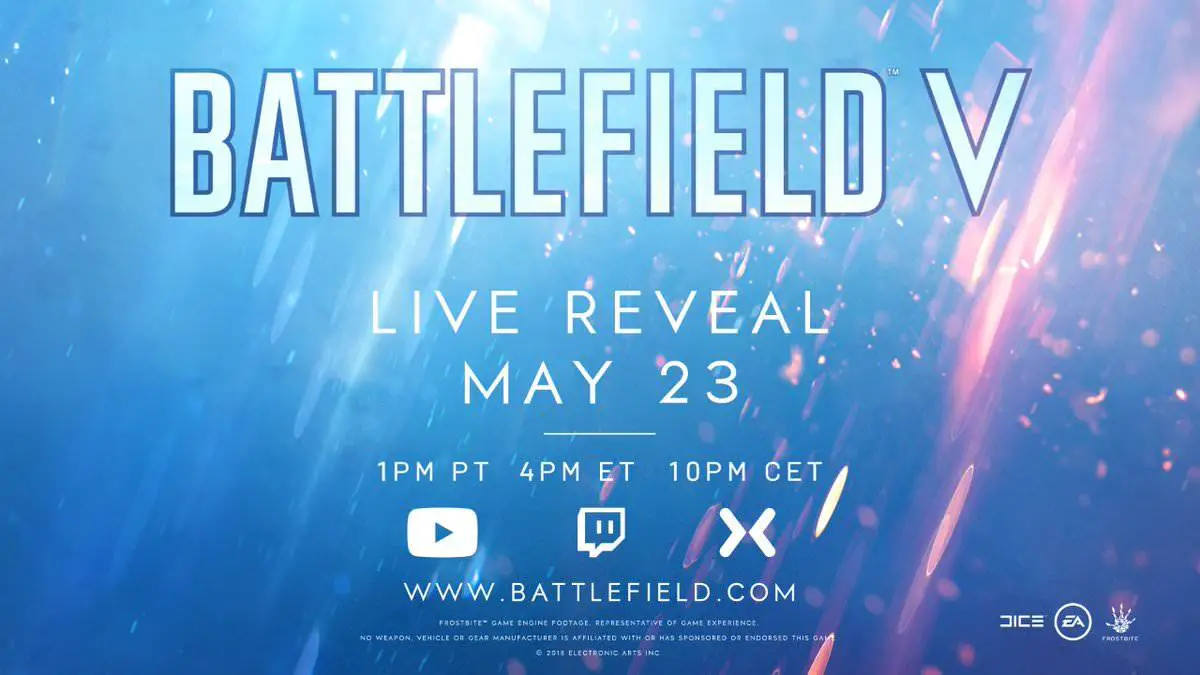 Battlefield V: Annunciata una Live Reveal per il 23 Maggio