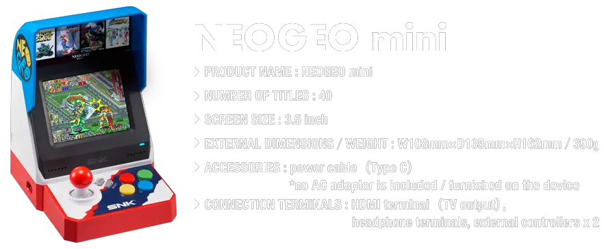 Svelate le caratteristiche del NeoGeo Mini tramite un video 2