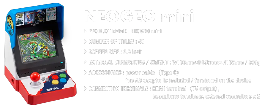 Svelate le caratteristiche del NeoGeo Mini tramite un video