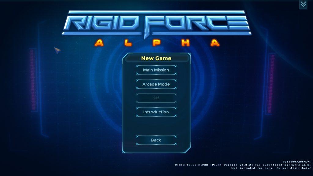 Recensione Rigid Force Alpha Menù