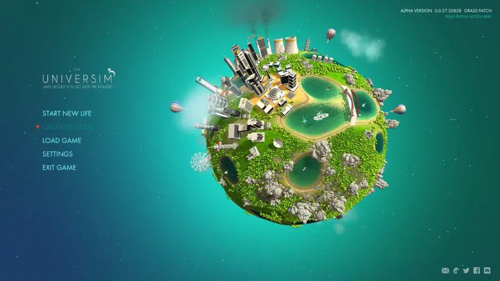 Anteprima The Universim Menu