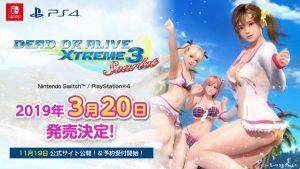 Annunciato il ritorno di Dead or Alive Xtreme 3