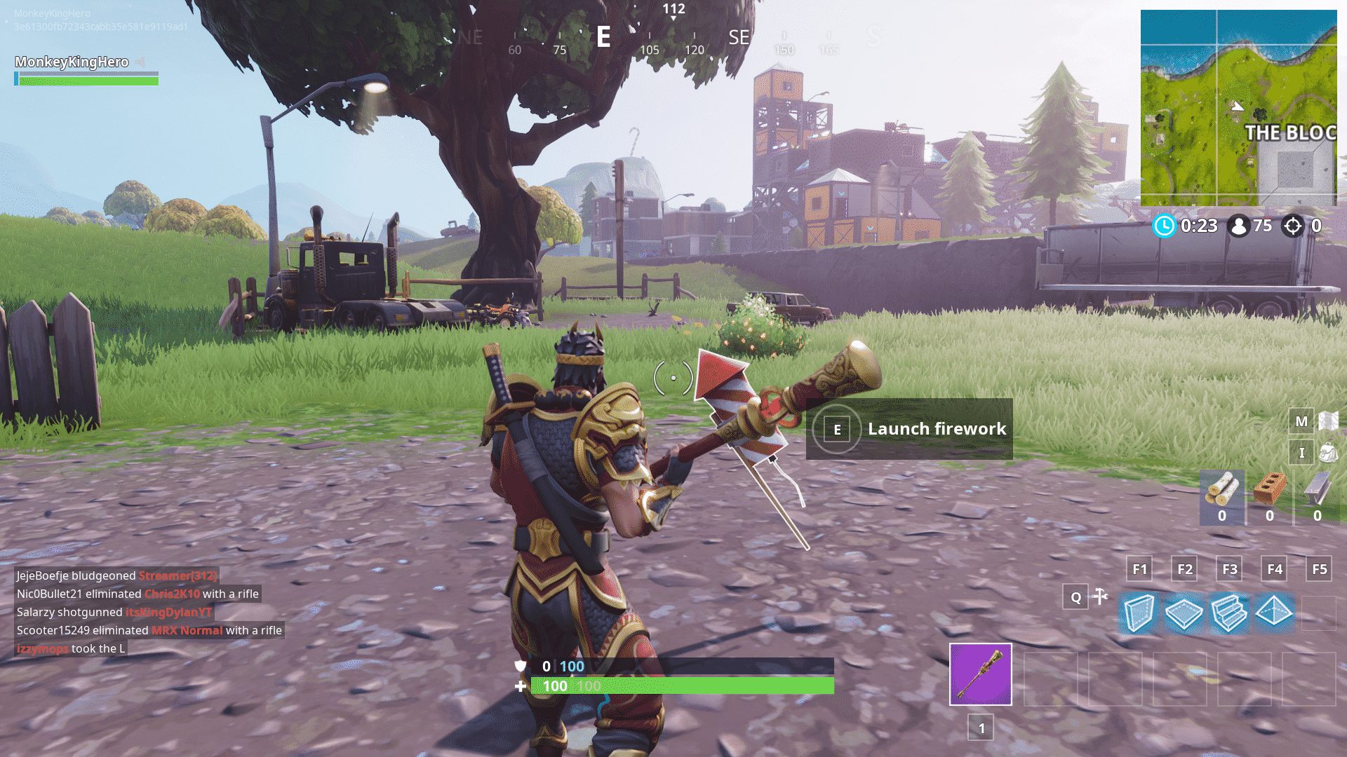 Sfida Spara i fuochi d'artificio Fortnite