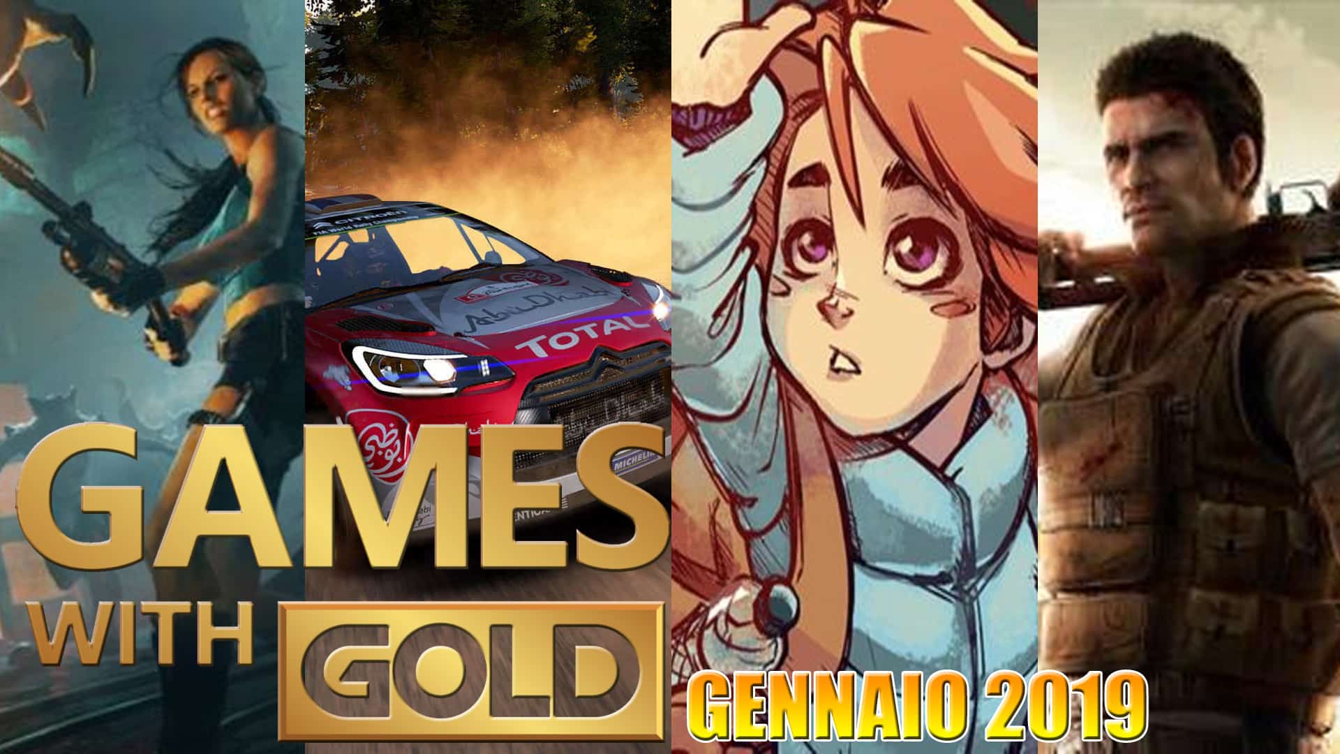 GIOCHI GRATIS GAMES WITH GOLD GENNAIO 2019