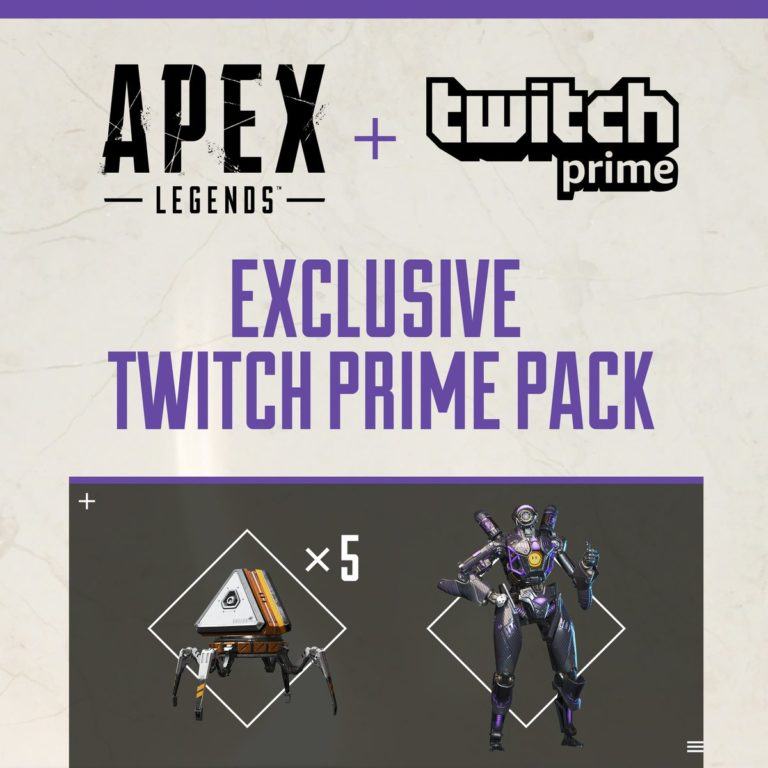 Apex legends - e' ora disponibile il twitch prime pack