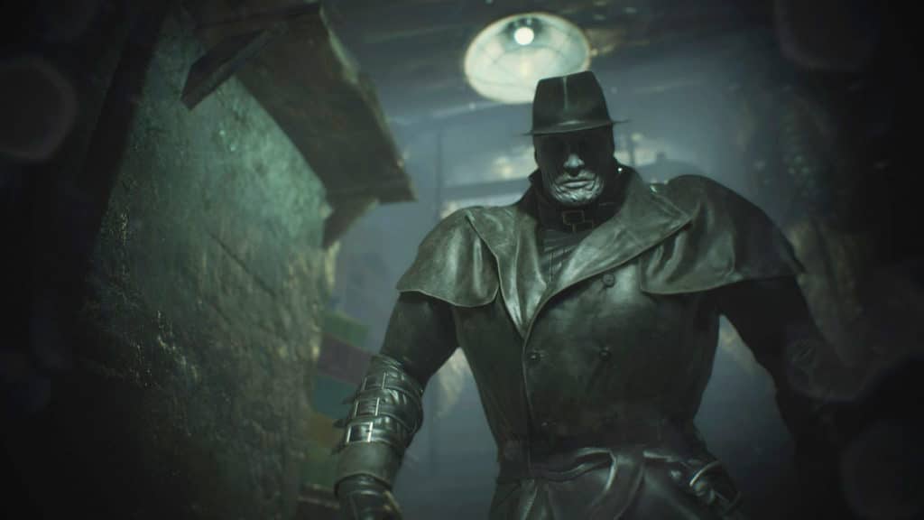 Mr X in una location di Resident Evil 2 Remake