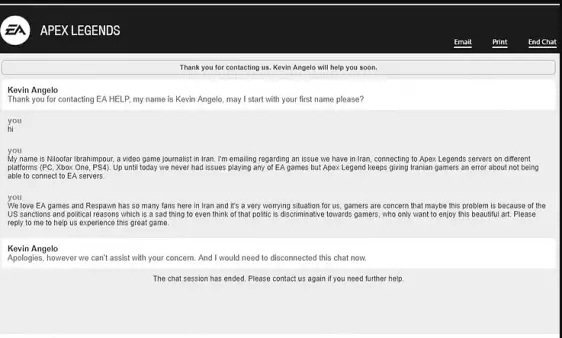 apex legends ban iran electronic arts