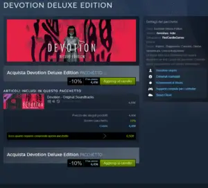 devotion rimosso da steam