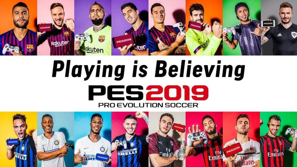 Pes 2019: uno spot tv annuncia la campagna promozionale del gioco Pes 2019 playing is believing spot tv evento