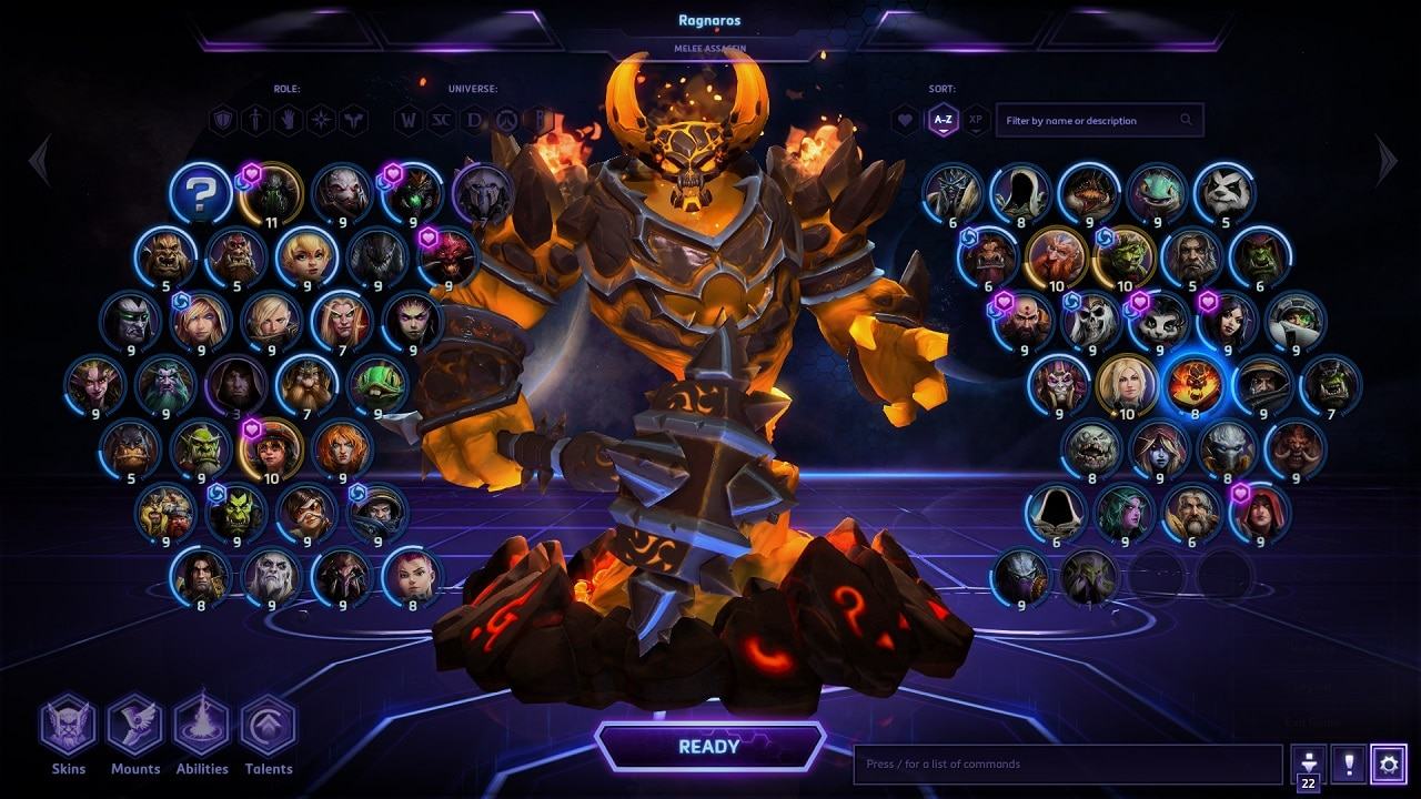 Heroes of the storm, schermata di gioco