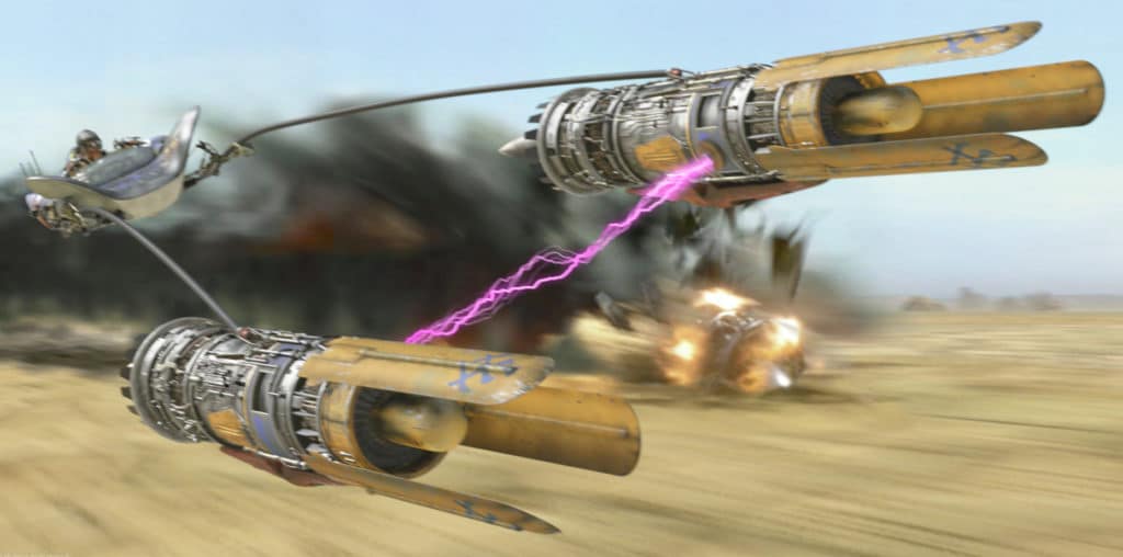La corsa degli sgusci di star wars ricreata da un fan La corsa degli sgusci di star wars fanmade