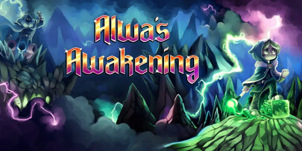 Copertina di Alwa's Awakening uno dei giochi in uscita a marzo