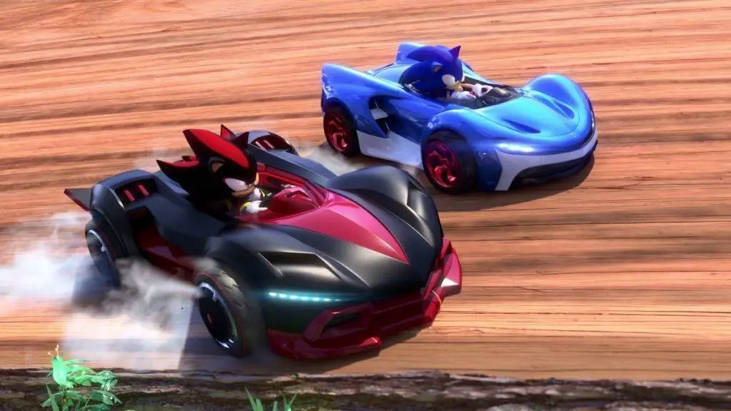 Sonic contro Shadow in Team Sonic Racing