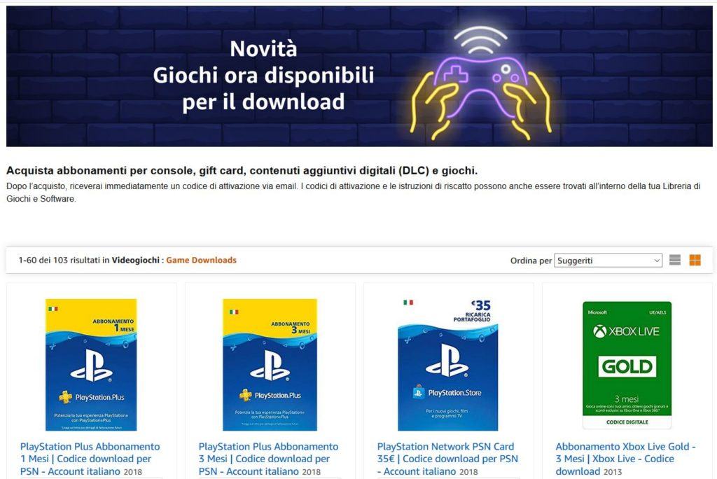 Amazon download digitale