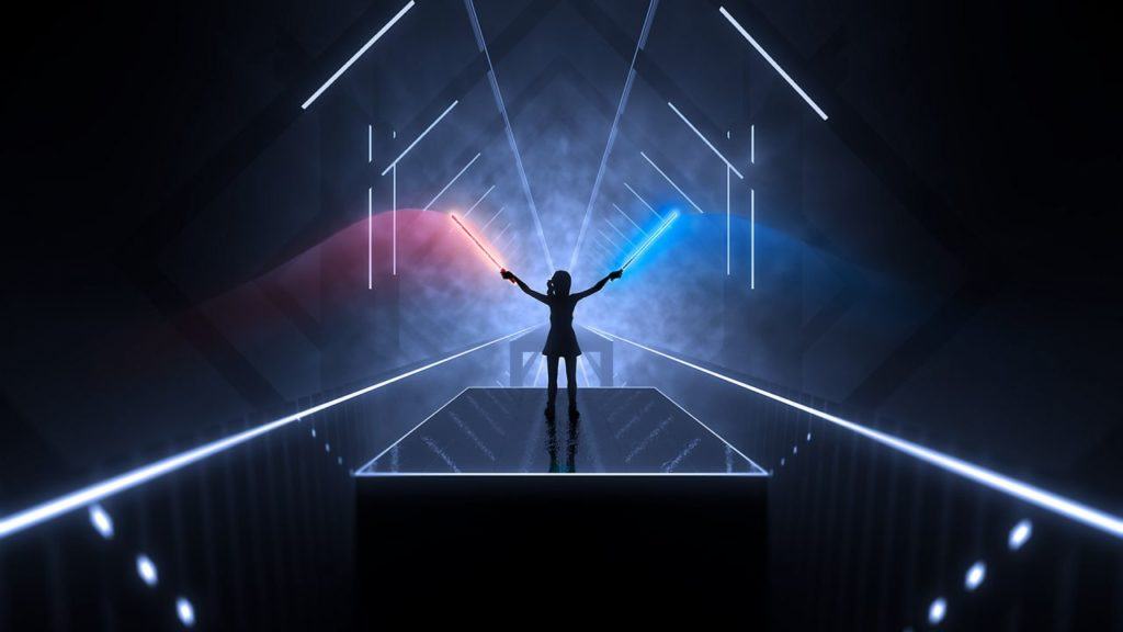 Beat saber è il titolo di lancio di oculus quest Beat saber two