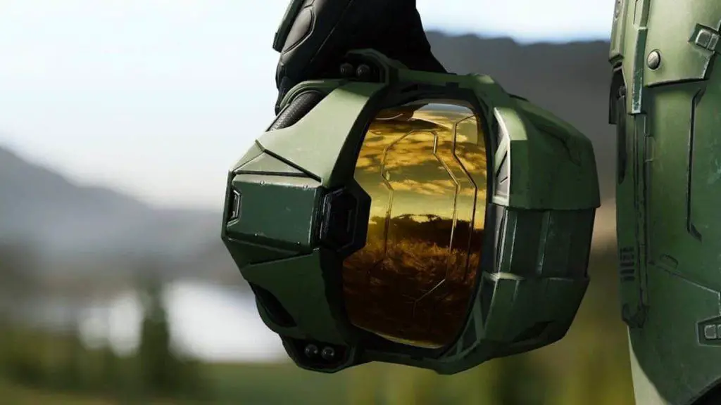 Elmetto indossato dal protagonista in Halo Infinite 