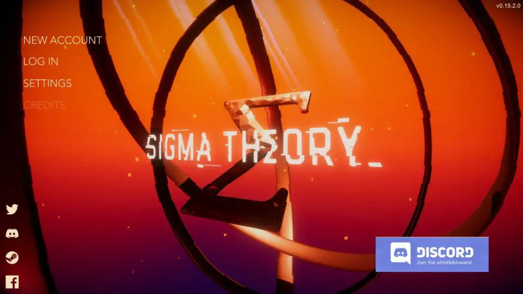 Schermata iniziale di The Sigma Theory
