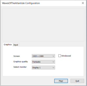Impostazioni avvio di Waves of the Atlantide