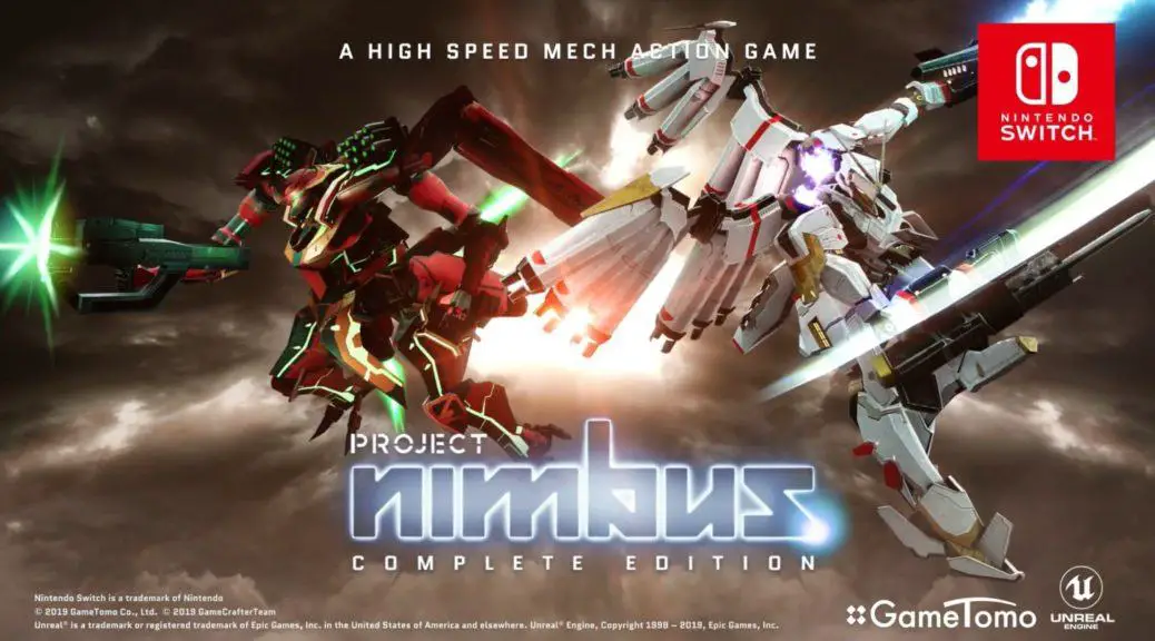 project nimbus complete edition nintendo switch mech shooter gundam anime ispirato uscita gameplay trailer annuncio