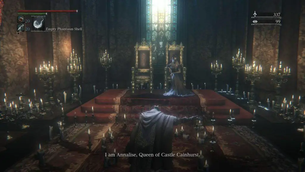 Alla corte di Annalise nel castello di Cainhurst in Bloodborne