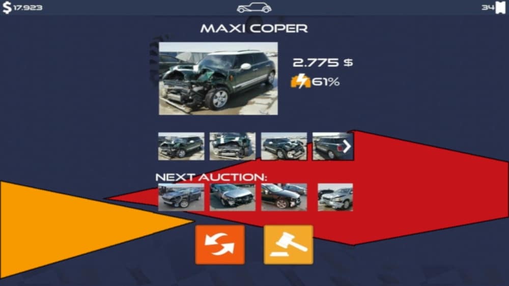 Schermata di gioco di Car Trader