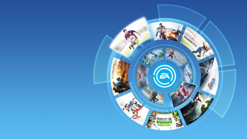 Wall con alcuni giochi presenti su EA Access