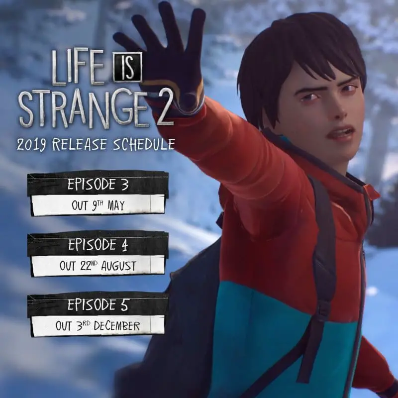 Date di uscita dei prossimi capitoli di Life is Strange 2