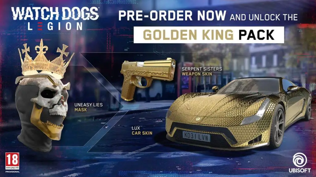 Watch Dogs Legion Collector's Edition: Golden King Pack