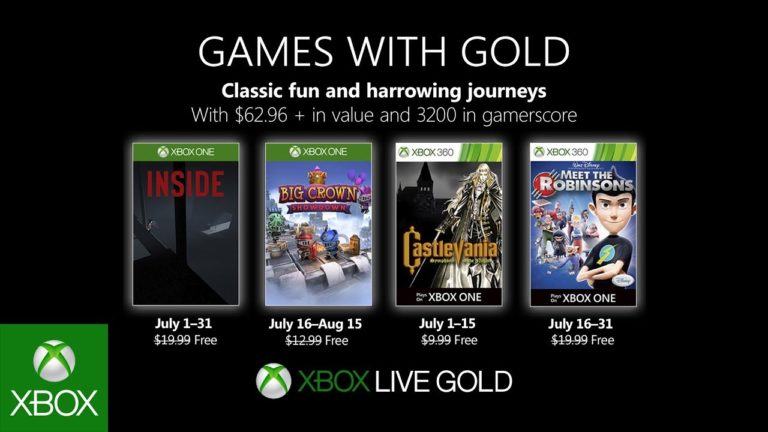 Xbox live gold: annunciati i giochi gratuiti di luglio 2019