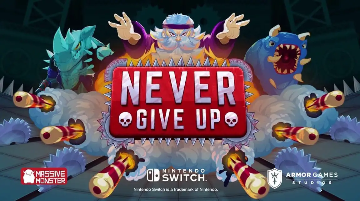 never give up dettagli uscita gioco nintendo switch