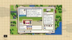 Wargroove: schermata di informazione sull'unità selezionata