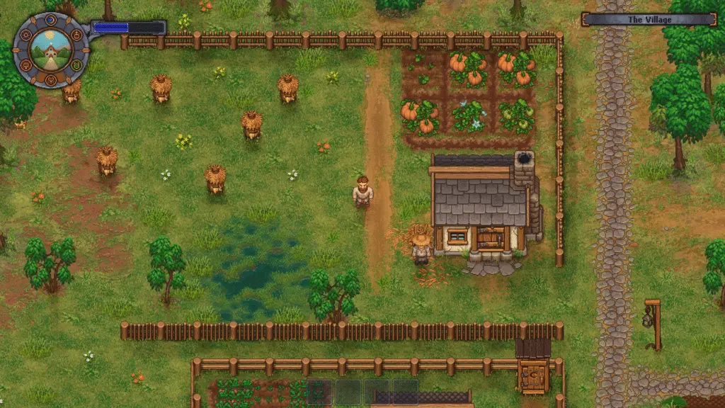 Il villaggio in Graveyard Keeper