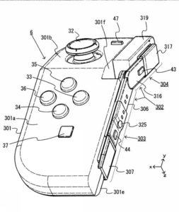 Joy-Con a cerniera schema brevetto