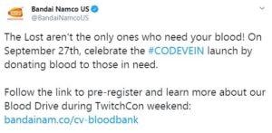 Code Vein - Una copia gratuita per chi dona il sangue