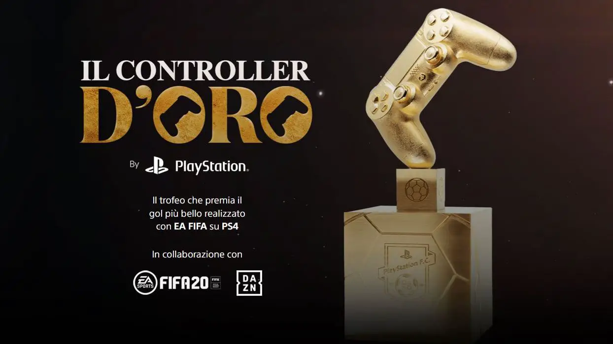 Fifa 20 DAZN: concorso controller d'oro