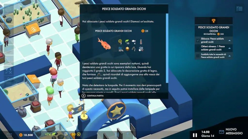 I differenti tipi di pesci possono alterare notevolmente il gameplay di Aquarium