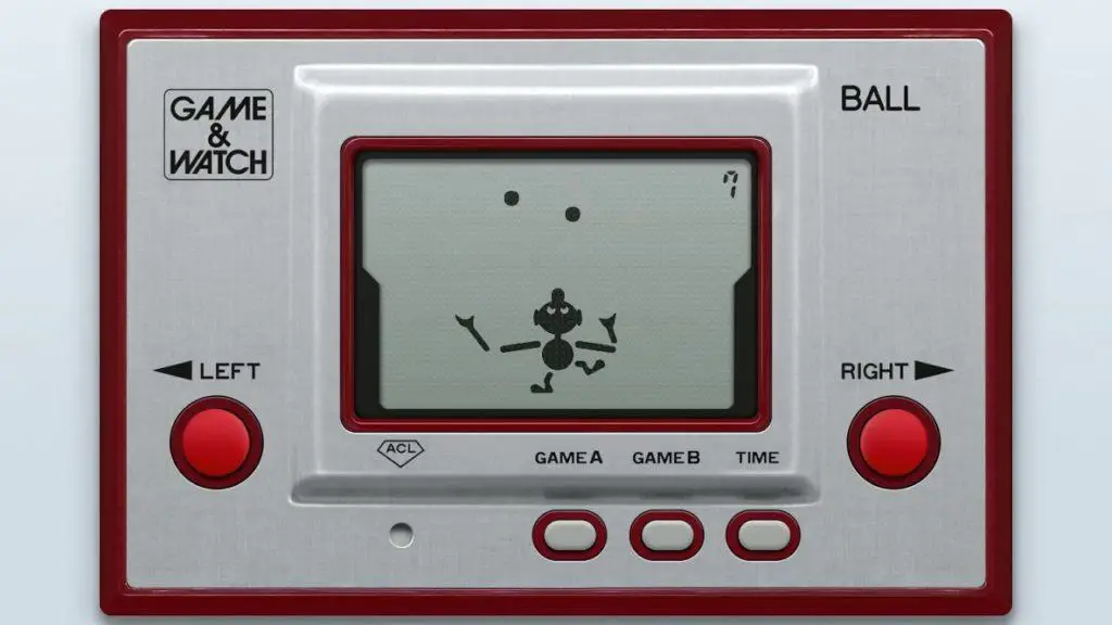 Ball, il primo Game & Watch: l'idea di base di questo gioco sopravvive oggi nel moveset di Mr. Game & Watch nella serie Super Smash Bros., ovvero la mossa con cui il personaggio lancia i suoi avversari dopo una presa