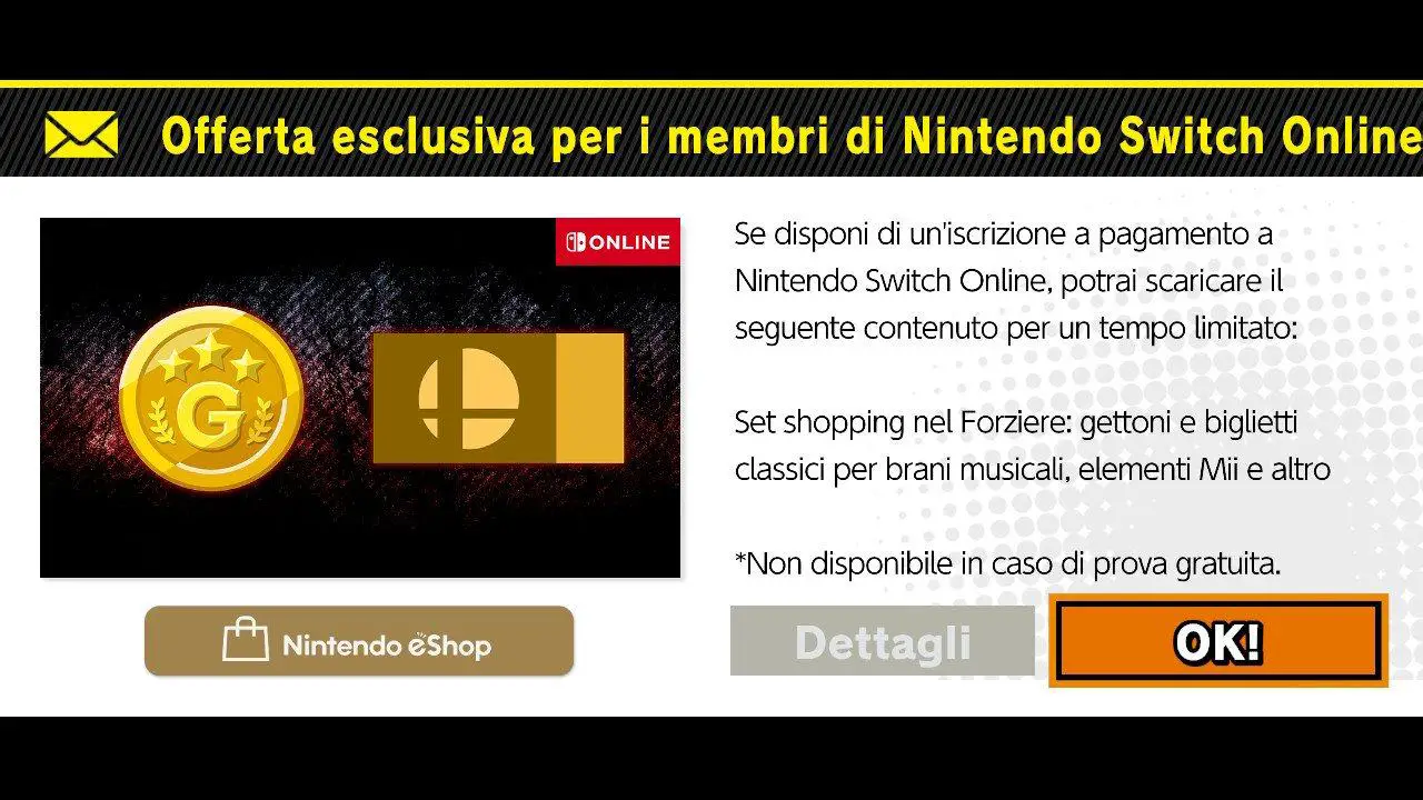Offerta Nintendo Switch Online per Super Smash Bros. Ultimate