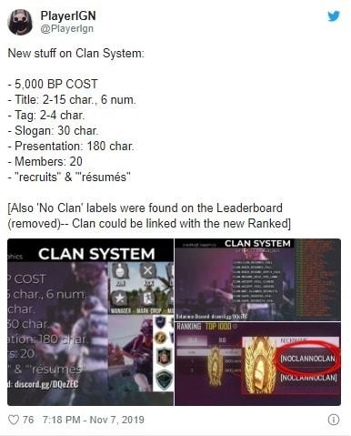PUBG clan leak