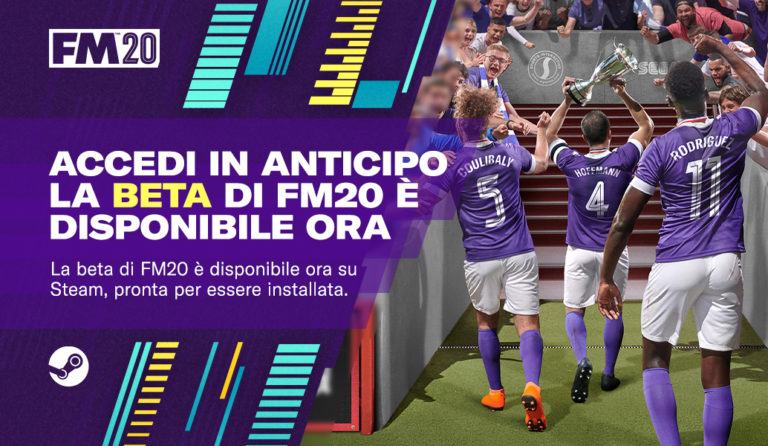 Football manager 2020: beta disponibile su pc e mac