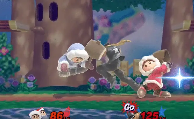 Terry e gli Ice Climbers in un loop temporale in Super Smash Bros. Ultimate