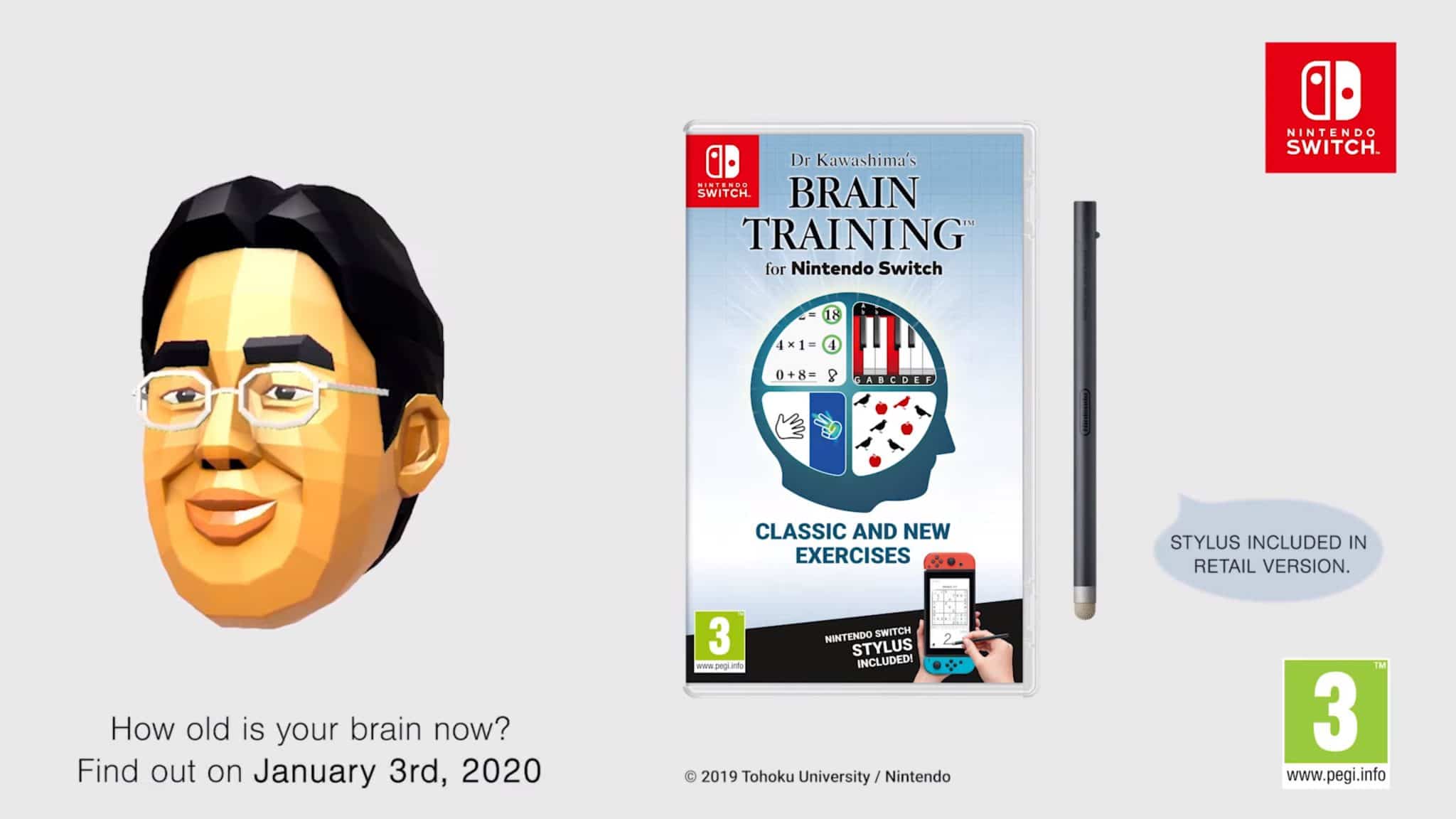 Brain Training del Dr. Kawashima disponibile oggi 3 gennaio 2020 su Switch