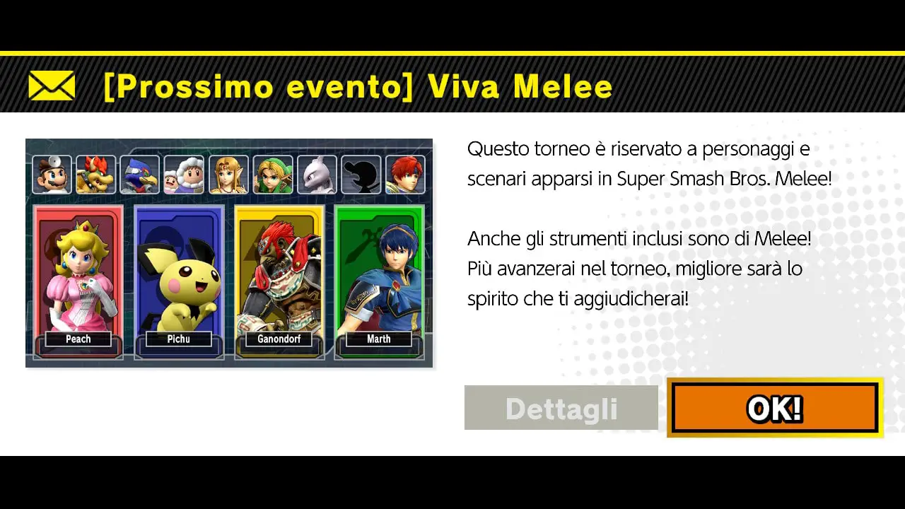 Super Smash Bros. Ultimate omaggia Super Smash Bros. Melee con il torneo del weekend