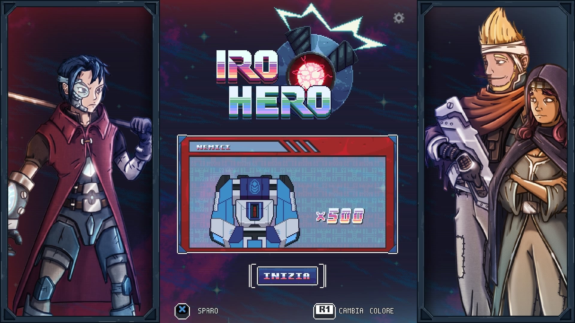 Iro Hero Screenshot 00, Iro Hero Recensione, Iro Hero PlayStation 4, Iro Hero Voto, Sparatutto a scorrimento, Videogiochi Indipendenti, Iro Hero Opinione, Iro Hero Launch Trailer