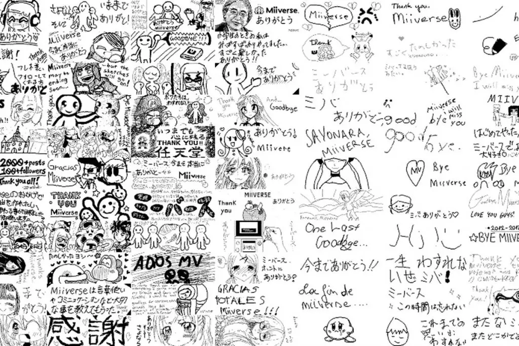 Alcuni degli ultimi messaggi di Miiverse