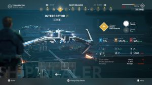 Everspace 2 miglioramento schermata del commerciante di navi