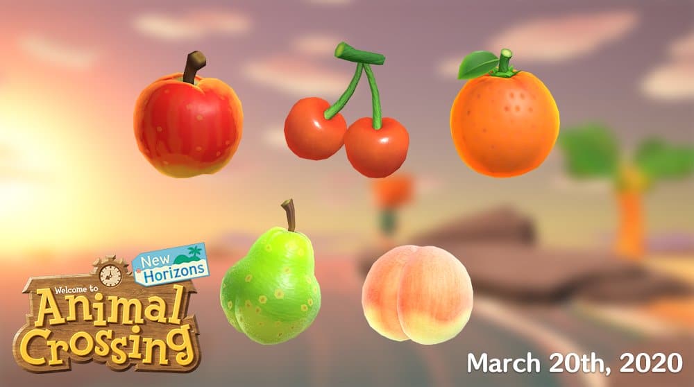 I tipi di frutta disponibile in Animal Crossing: New Horizons