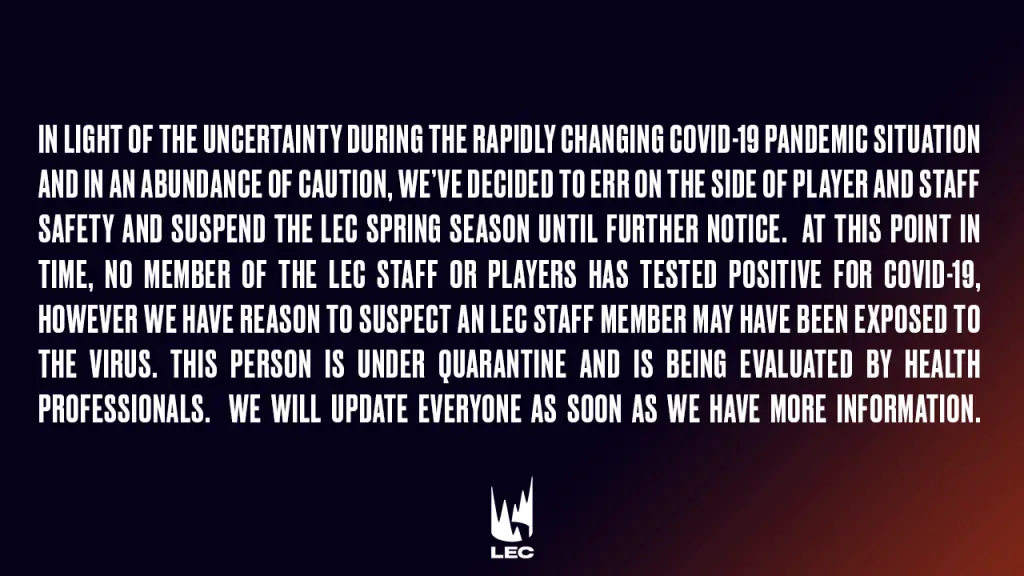 League of Legends annuncio LEC