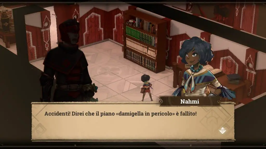 Forse, a distogliere un po' dall'immersione nel mondo di Children of Zodiarcs sono le occasionali virgolette di stampo francese che puoi vedere qui; probabilmente si tratta di rimasugli provenienti dalla terra natìa del gioco, il Canada, nella cui provincia del Québec si parla - appunto - proprio il francese